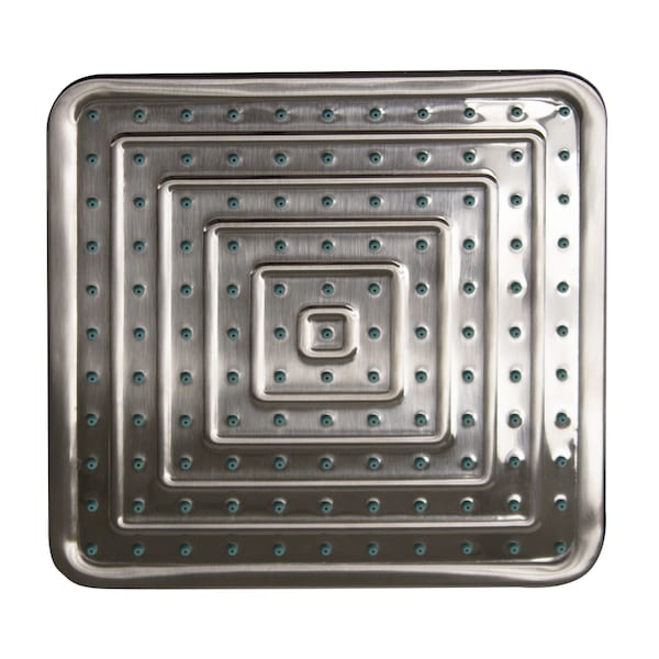 Whitehaus Sqr Rainfall Showerhead W/ Face And Rubber Nozzle Tips, Brass Construct WHOSA28SQ-8-BN - main